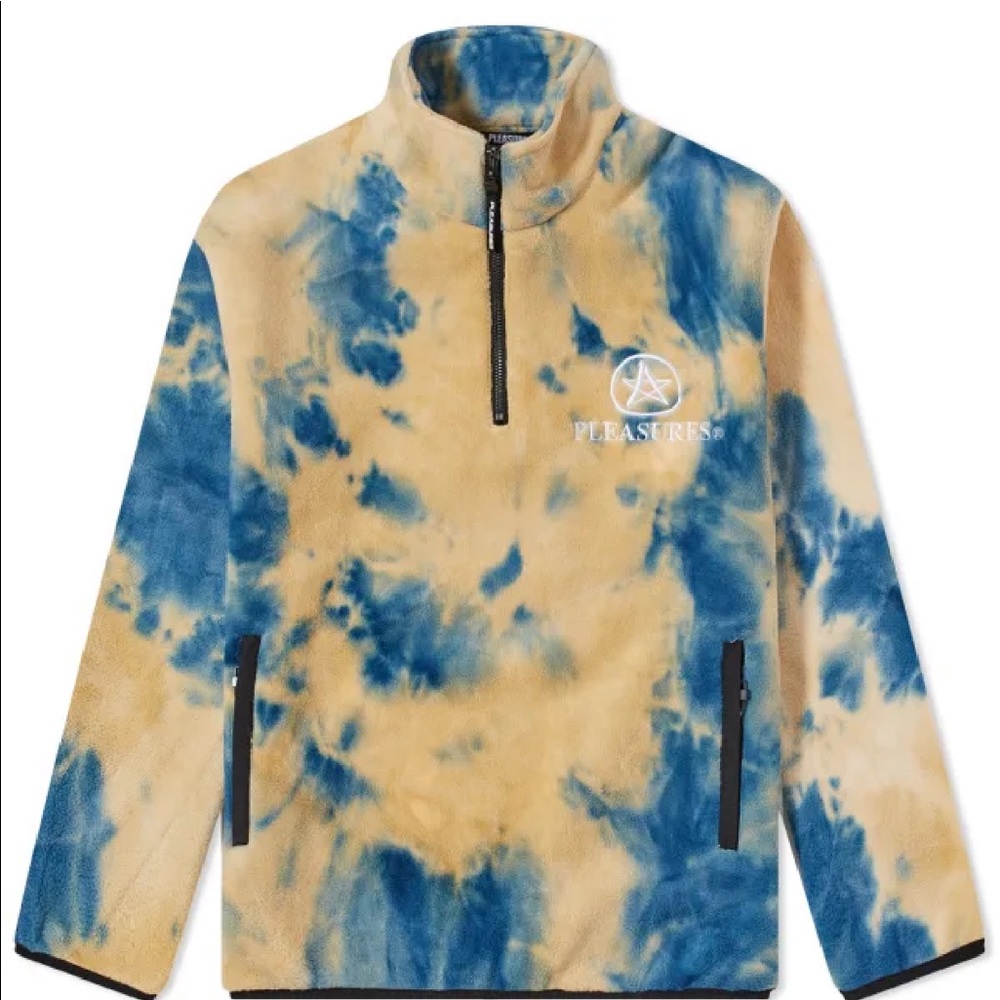 PLEASURES CAFFEINE POLAR FLEECE QUARTER ZIP
TAN